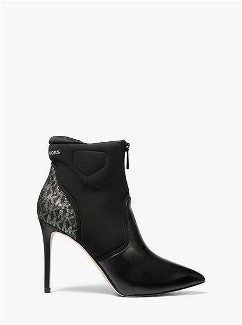 Uma Leather and Scuba Ankle Boot 